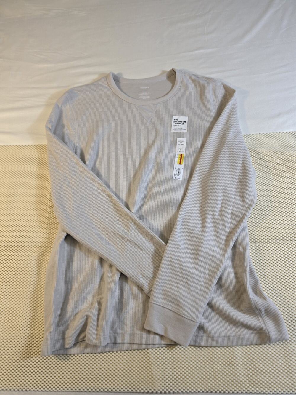 Sonoma Goods For Life Men's Crew Neck Long Sleeve Beige XL NEWT